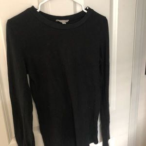 Solid black rubbish long sleeve shirt